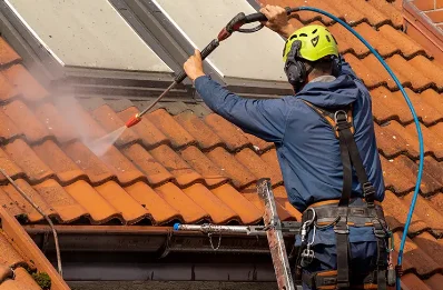 Démoussage et hydrofuge de toiture à Goujounac